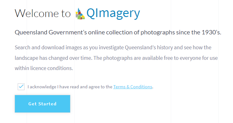 QImagery landing page